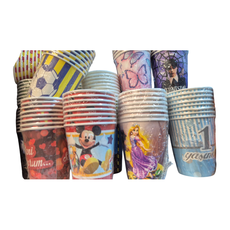 8Lİ DOĞUM GÜNÜ KARIŞIK TABAK VE BARDAKLAR SET -KEY 8Lİ DOĞUM GÜNÜ KARIŞIK TABAK VE BARDAKLAR SET -KEY