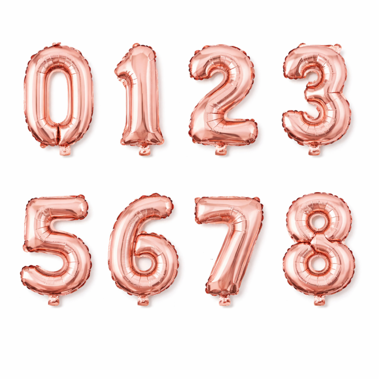 RAKAM 40 İNC ROSEGOLD RENK BALON 100 CM (10LUSET)