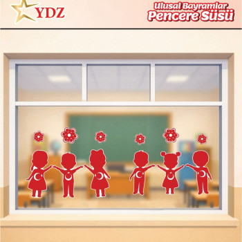 ULUSAL BAYRAMLAR PENCERE SÜS *23 NİSAN