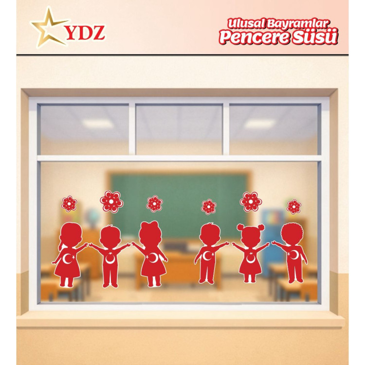 ULUSAL BAYRAMLAR PENCERE SÜS *23 NİSAN