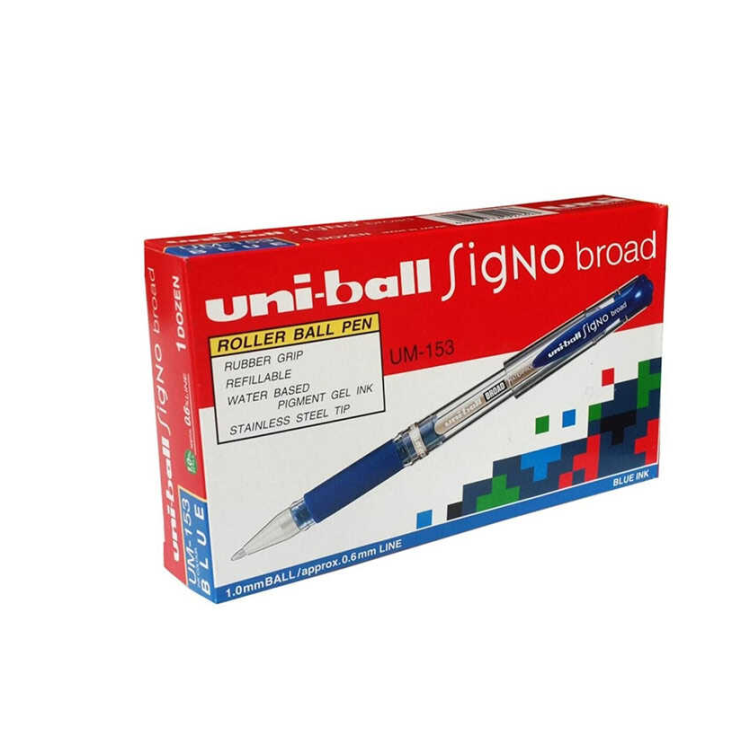 Uniball Signo Broad UM153 İMZA KALEMİ 1.0mm (BOX12) MAVİ *K