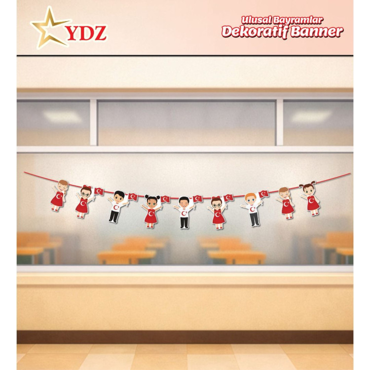 DEKORATİF BANNER ULUSAL BAYRAMLAR *23nisan