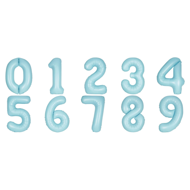 RAKAM 34 İNC MAVİ RENK BALON 76 CM (10LUSET)