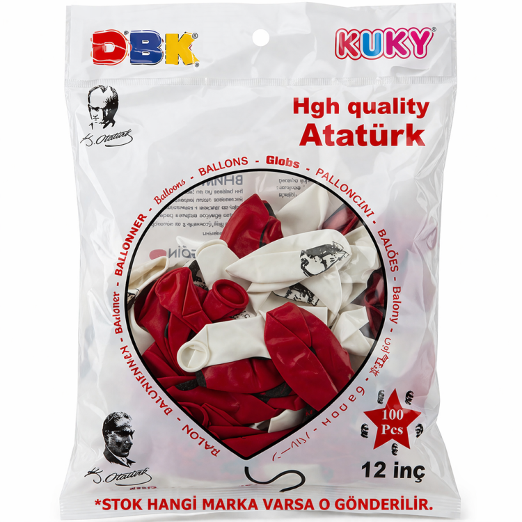 Balon Ata, Atatürk 12inc (POŞET100) 23nisan/29ekim