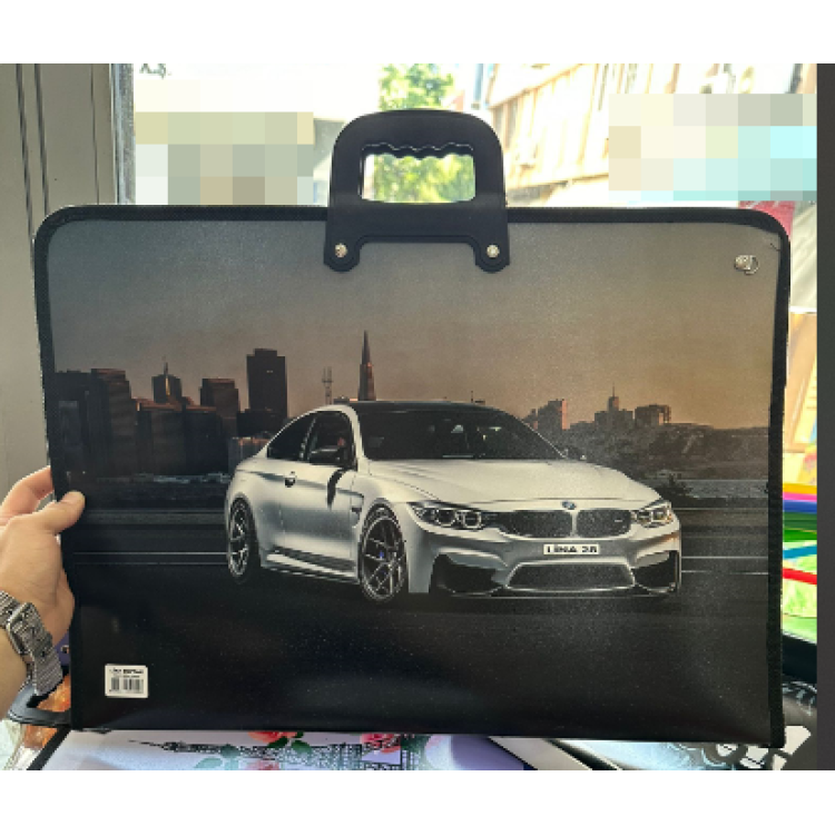 EXTRA DESENLİ PROJE RESİM ÇANTASI 35x50 KARIŞIK RENK DİKİŞLİ