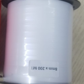 Rafya Şerit 8mm Parlak -Beyaz- -KOLİ ALIMLARDA- *23nisan