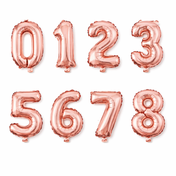 RAKAM 16 İNC ROSEGOLD RENK FOLYO  BALON 36 CM (10LUSET)