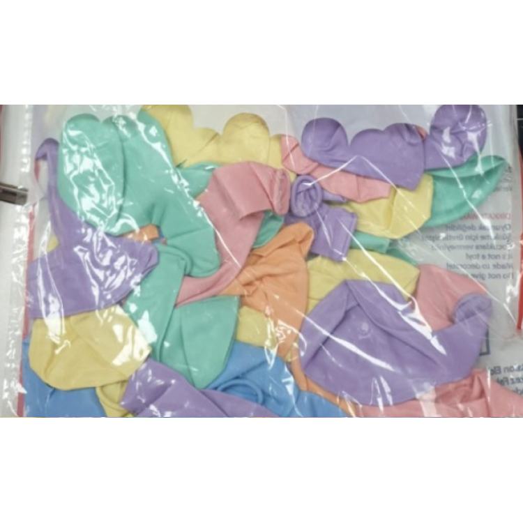 BALON KARIŞIK RENK PASTEL  (POŞET100) -KEY *23nisan