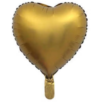 18" Saten Kalp Gold Folyo Balon 50 li