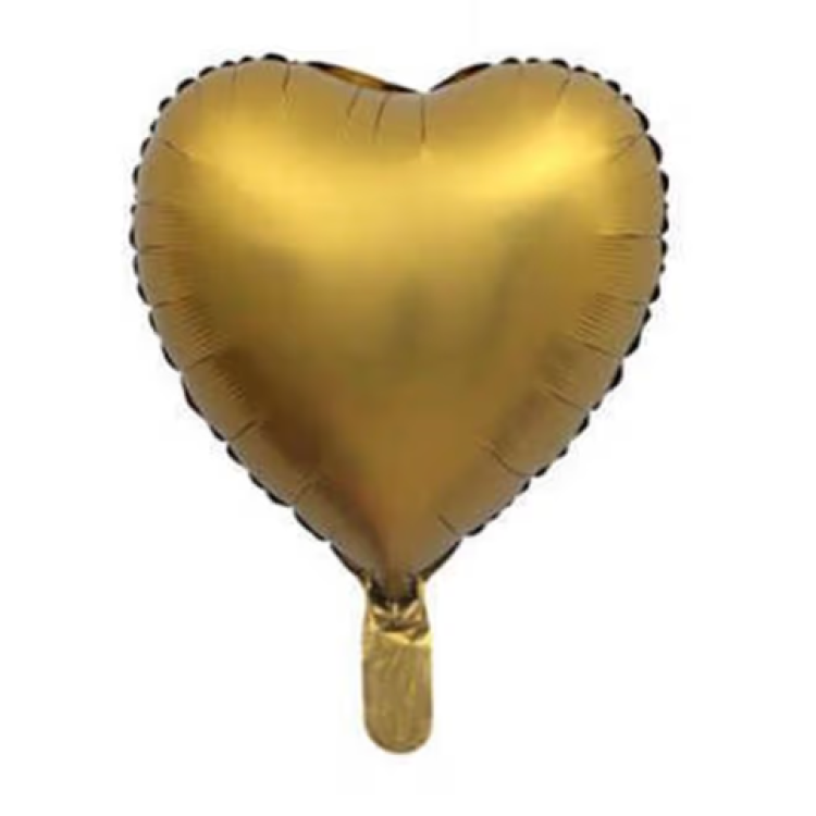18" Saten Kalp Gold Folyo Balon 50 li 18" Saten Kalp Gold Folyo Balon 50 li