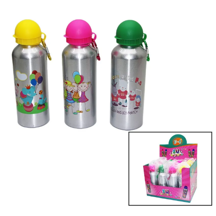 U4-1038 ( KIZ ) ( METAL-ALÜMİNYUM ) SULUK MATARA 500ML 12Lİ