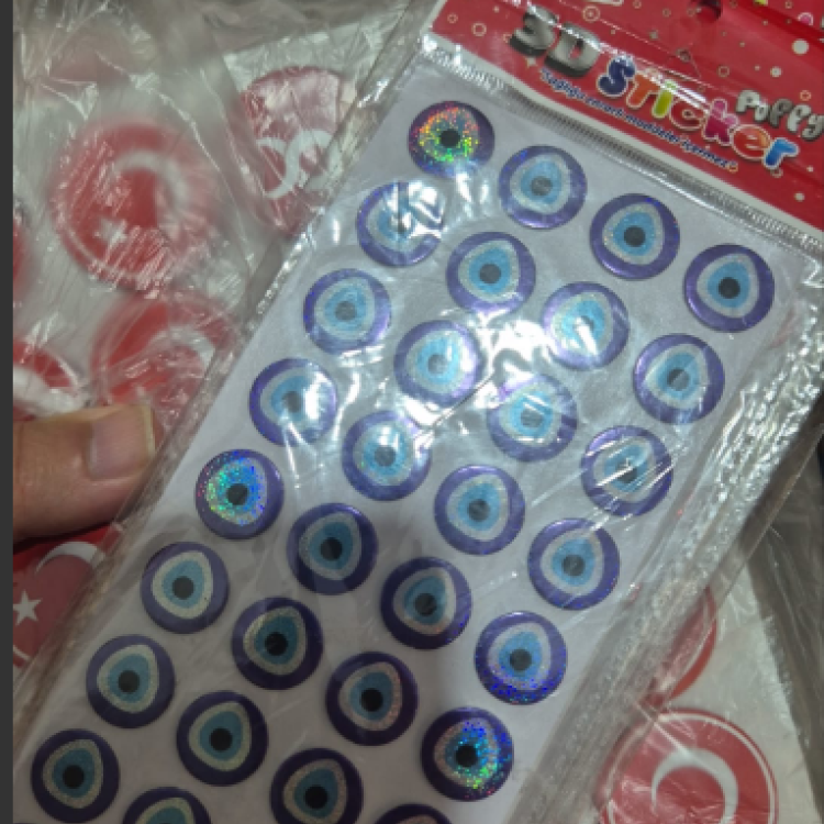 TİCON 3D STİCKER KABARTMALI KÜÇÜK NAZAR 20Lİ 7X21CM *K