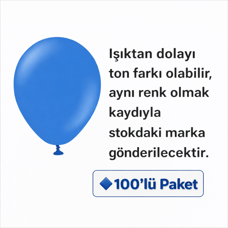 BALON MAVİ 12 İNÇ 100LÜ