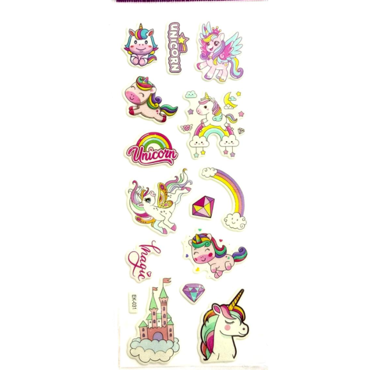 EK-031 KÜÇÜK STİCKER 20Lİ UNİCORN GÖKKUŞAĞI EK-031 KÜÇÜK STİCKER 20Lİ UNİCORN GÖKKUŞAĞI
