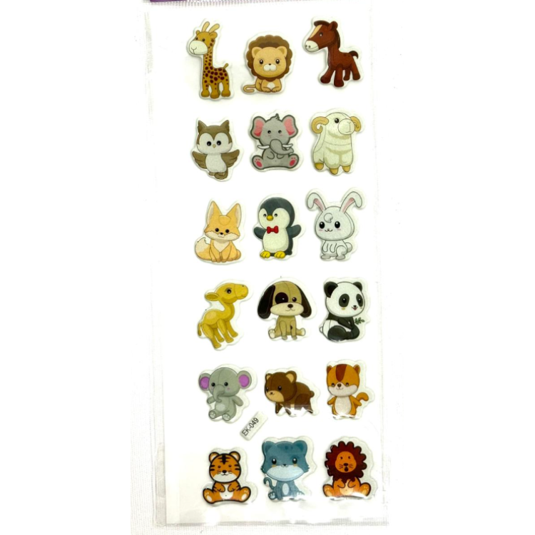 EK-049 KÜÇÜK STİCKER 20Lİ HAYVANLAR ALEMİ