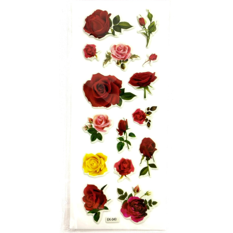 EK-040 KÜÇÜK STİCKER 20Lİ GÜL
