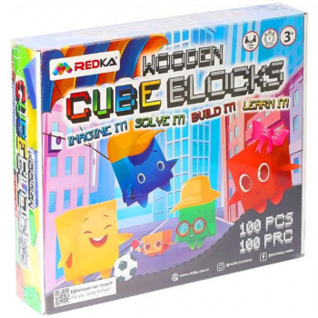 REDKA WOODEN CUBE BLOCKS 8681049056429 REDKA WOODEN CUBE BLOCKS 8681049056429