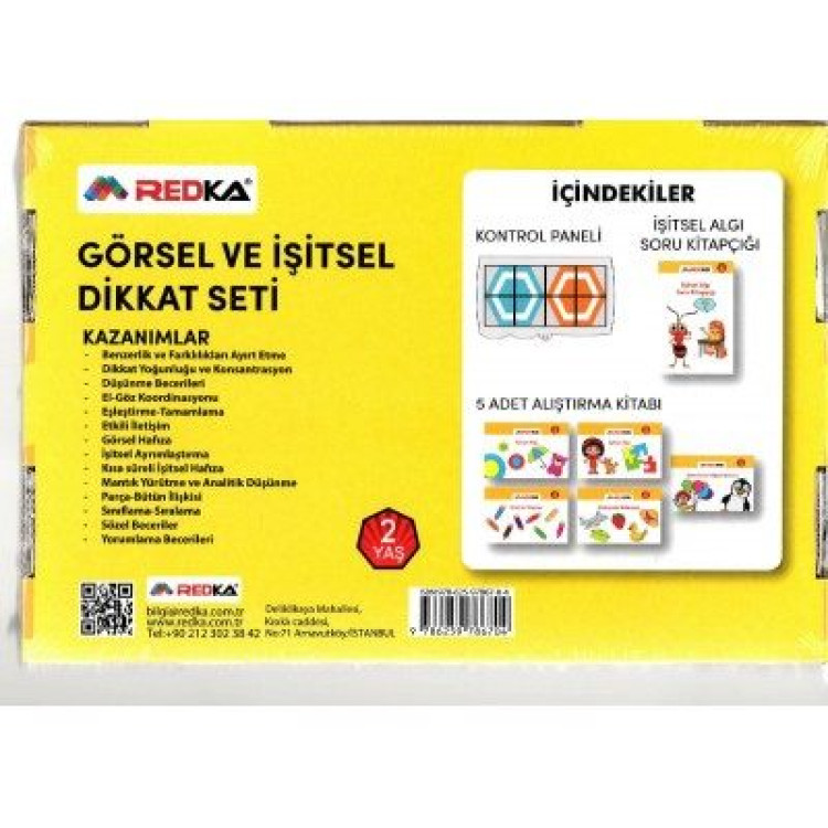 REDKA GÖRSEL VE İŞİTSEL DİKKAT SETİ 2 YAŞ 9786259786704