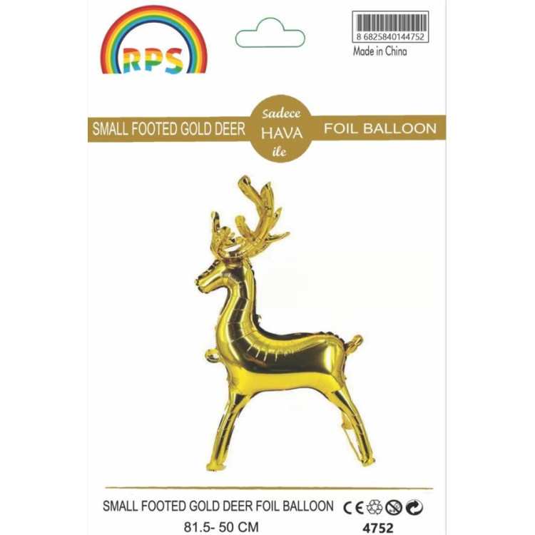 Küçük Gold Ayaklı Geyik Folyo Balon 4752 82X50CM