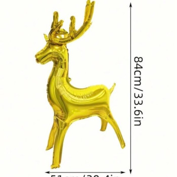 Küçük Gold Ayaklı Geyik Folyo Balon 4752 82X50CM Küçük Gold Ayaklı Geyik Folyo Balon 4752 82X50CM