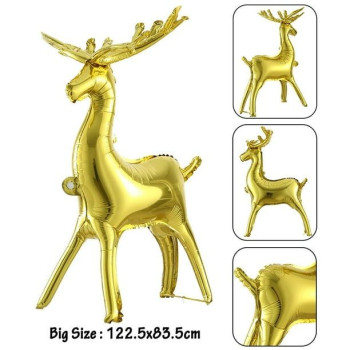 Büyük Gold Ayaklı Geyik Folyo Balon 4769 123X84CM Büyük Gold Ayaklı Geyik Folyo Balon 4769 123X84CM