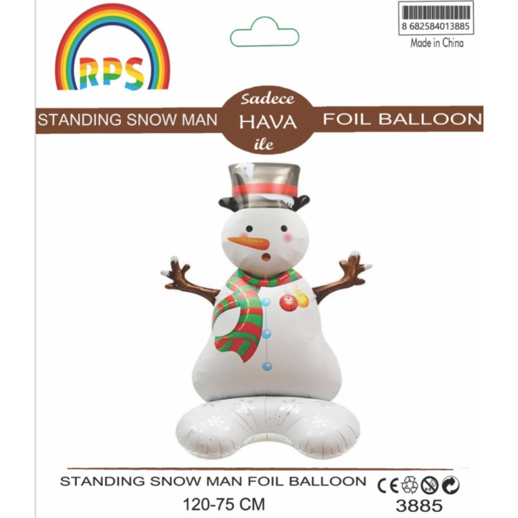 Ayaklı Kardan Adam Folyo Balon 3885 120X75CM