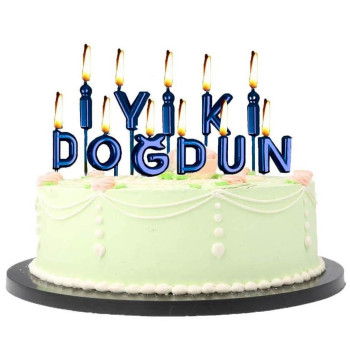 İYİKİ DOĞDUN MAVİ MUM PK:12 KL:600