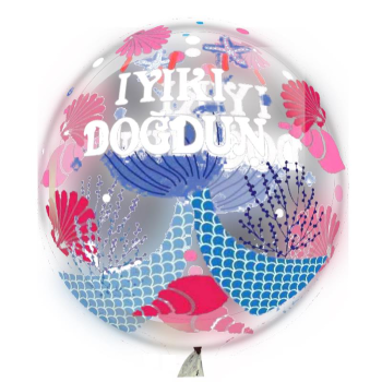 20 İNÇ DENİZ KIZI FİGÜRLÜ İYİKİ DOĞDUN BASKILI ŞEFFAF BOBO BALON 20 İNÇ DENİZ KIZI FİGÜRLÜ İYİKİ DOĞDUN BASKILI ŞEFFAF BOBO BALON