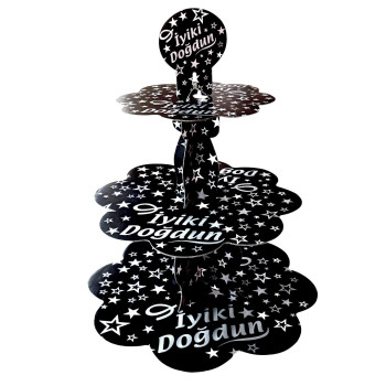 İYİKİ DOĞDUN SİYAH KEK STANDI