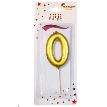 ORTA BOY 0 RAKAM GOLD MUM 10CM PK:24 KL:600