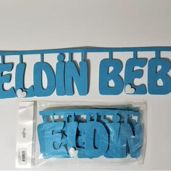 HOŞGELDİN BEBEĞİM MAVİ KEÇE UZAR YAZI HOŞGELDİN BEBEĞİM MAVİ KEÇE UZAR YAZI