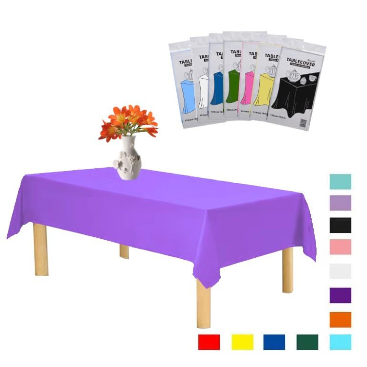 PLASTİK MOR MASA ÖRTÜSÜ