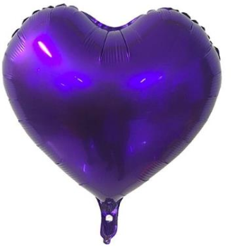 34 İNC KALP MOR FOLYO BALON 100 CM