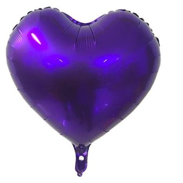 34 İNC KALP MOR FOLYO BALON 100 CM