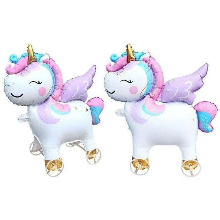TEKERLEKLİ UNİCORN FOLYO BALON