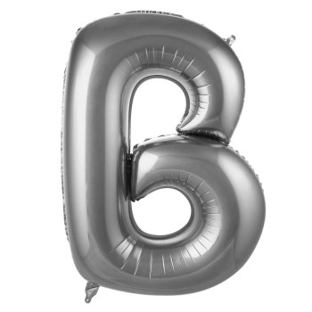 B- HARF 40 İNC GÜMÜŞ RENK BALON 100 CM B- HARF 40 İNC GÜMÜŞ RENK BALON 100 CM