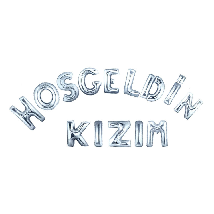 HOŞGELDİN KIZIM GÜMÜŞ SET BALON HOŞGELDİN KIZIM GÜMÜŞ SET BALON