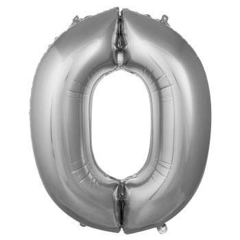 0- RAKAM 40 İNC GÜMÜŞ RENK BALON 100 CM 0- RAKAM 40 İNC GÜMÜŞ RENK BALON 100 CM