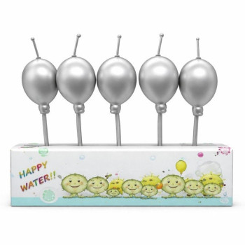 5Lİ CROM BALON GÜMÜŞ MUM PK:12 5Lİ CROM BALON GÜMÜŞ MUM PK:12