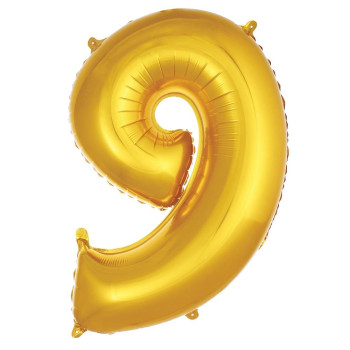 9- RAKAM 40 İNC GOLD RENK BALON 100 CM 9- RAKAM 40 İNC GOLD RENK BALON 100 CM
