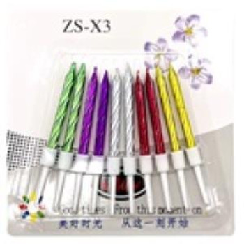 10 LU BURGULU RENKLİ MUM 7.5CM PK:14 KL:420 10 LU BURGULU RENKLİ MUM 7.5CM PK:14 KL:420