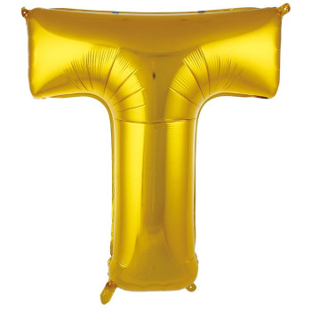T- HARF 40 İNC GOLD RENK BALON 100 CM T- HARF 40 İNC GOLD RENK BALON 100 CM