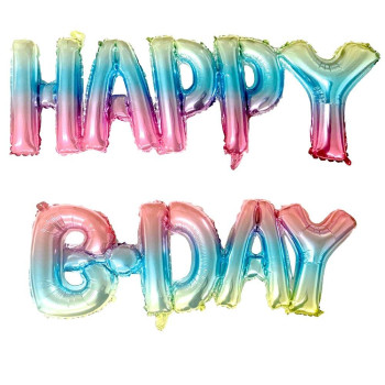 HAPPY B.DAY GÖKKUŞAĞI SET FOLYO BALON HAPPY B.DAY GÖKKUŞAĞI SET FOLYO BALON