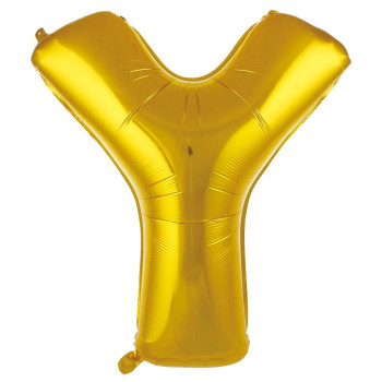 Y- HARF 40 İNC GOLD RENK BALON 100 CM Y- HARF 40 İNC GOLD RENK BALON 100 CM