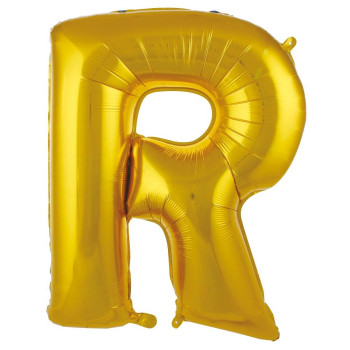 R- HARF 40 İNC GOLD RENK BALON 100 CM R- HARF 40 İNC GOLD RENK BALON 100 CM
