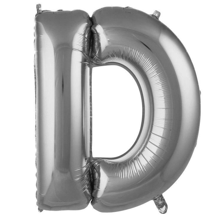 D- HARF 40 İNC GÜMÜŞ RENK BALON 100 CM D- HARF 40 İNC GÜMÜŞ RENK BALON 100 CM