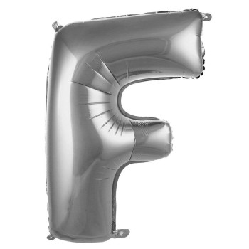 F- HARF 40 İNC GÜMÜŞ RENK BALON 100 CM F- HARF 40 İNC GÜMÜŞ RENK BALON 100 CM