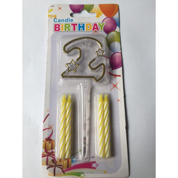 MİKA ŞEFFAF 2 RAKAM GOLD MUM 12CM MİKA ŞEFFAF 2 RAKAM GOLD MUM 12CM