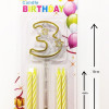 MİKA ŞEFFAF 3 RAKAM GOLD MUM 12CM MİKA ŞEFFAF 3 RAKAM GOLD MUM 12CM