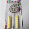 MİKA ŞEFFAF 6 RAKAM GOLD MUM 12CM